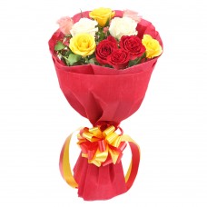 Romance with Multicolored Roses 